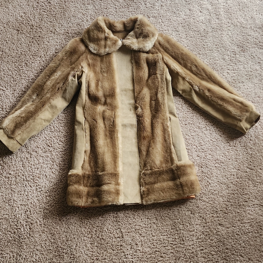 LILLI ANN San Francisco Luxurious Brown Fur Coat Sz 4